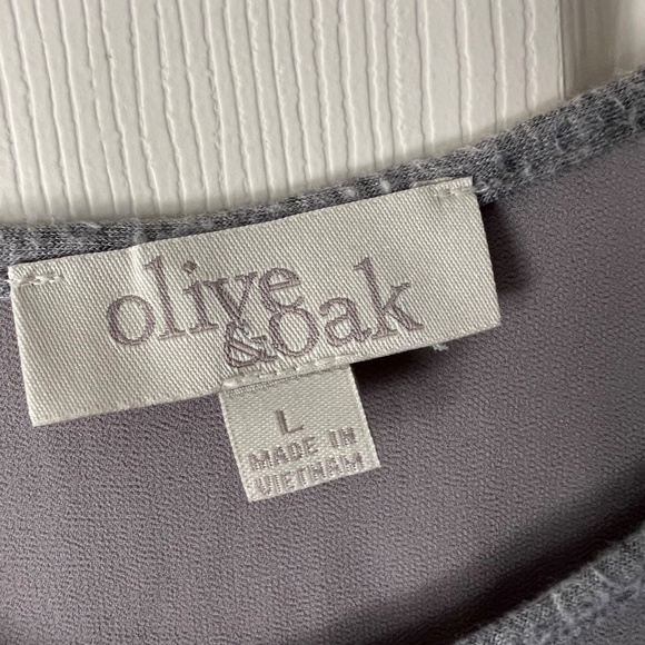 Olive & Oak Gray Tank Top with Sheer Sides Size L - Picture 3 of 4